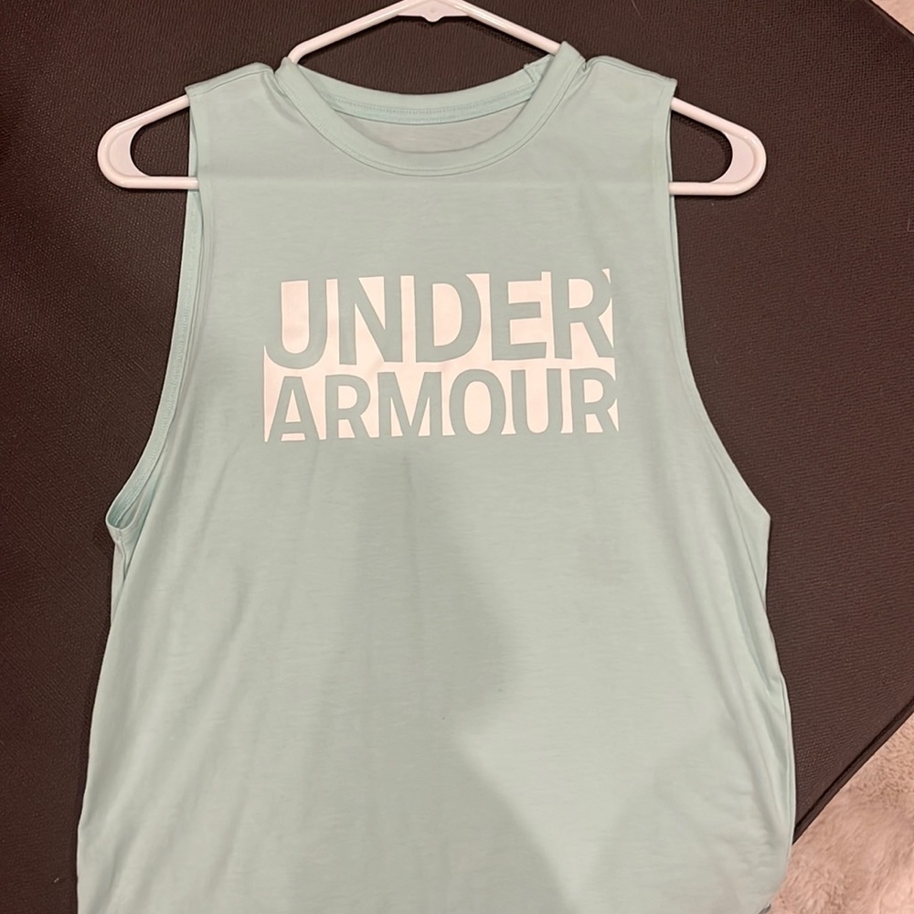 Under Armour mint green tank top. Worn once, size XS.